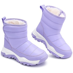 image:imageStelle Toddler Snow Boots Girls Lightweight Warm Winter Shoes  Boys Outdoor Sport Cold Weather Water Repellent Soft Faux Fur Lined Non Slip Mid Calf Hook and Loop Little amp Big KidsLavender
