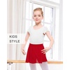 image:imageStelle Ballet Skirts for Girls Toddler Dance Skirt Kids Ballet Wrap Skirts  Girls ballet skirt Adjustable tiePull on waist Flowing movement Ballet Skirts for girls Dance Studio Performance01red Pull On