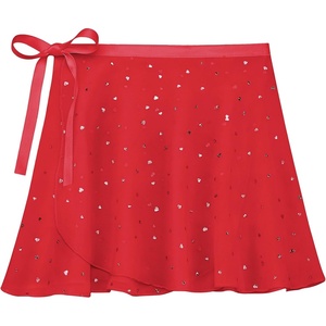 image:imageStelle Ballet Skirts for Girls Toddler Dance Skirt Kids Ballet Wrap Skirts  Girls ballet skirt Adjustable tiePull on waist Flowing movement Ballet Skirts for girls Dance Studio Performance04red Shiny Skirtad Tie