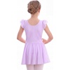 image:imageStelle Ballet Leotards for Girls Dance Leotard with Skirt Kids Dance Dress  Ballet Dress for Toddler Girls Ruffle Sleeve Chiffon Skirt Dance Costume for Performances Birthday Party Daily Wear2lavender