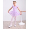 image:imageStelle Ballet Leotards for Girls Dance Leotard with Skirt Kids Dance Dress  Ballet Dress for Toddler Girls Ruffle Sleeve Chiffon Skirt Dance Costume for Performances Birthday Party Daily Wear2lavender