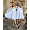 image:imageStelle Girls Cotton Long Sleeve Dress Twirl Skater Dress 312Y  Criss Cross BackA LineCrew NeckCotton Dress for Tie Dye School Dance Casual Birthday Christmas Easter Spring Fall WinterWhite