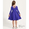 image:imageStelle Girls Cotton Long Sleeve Dress Twirl Skater Dress 312Y  Criss Cross BackA LineCrew NeckCotton Dress for Tie Dye School Dance Casual Birthday Christmas Easter Spring Fall WinterIndigo