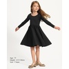 image:imageStelle Girls Cotton Long Sleeve Dress Twirl Skater Dress 312Y  Criss Cross BackA LineCrew NeckCotton Dress for Tie Dye School Dance Casual Birthday Christmas Easter Spring Fall WinterBlack