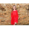 image:imageStelle Girls Cotton Long Sleeve Dress Twirl Skater Dress 312Y  Criss Cross BackA LineCrew NeckCotton Dress for Tie Dye School Dance Casual Birthday Christmas Easter Spring Fall WinterRed