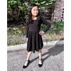 image:imageStelle Girls Cotton Long Sleeve Dress Twirl Skater Dress 312Y  Criss Cross BackA LineCrew NeckCotton Dress for Tie Dye School Dance Casual Birthday Christmas Easter Spring Fall WinterBlack