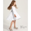 image:imageStelle Girls Cotton Long Sleeve Dress Twirl Skater Dress 312Y  Criss Cross BackA LineCrew NeckCotton Dress for Tie Dye School Dance Casual Birthday Christmas Easter Spring Fall WinterWhite