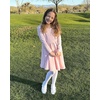 image:imageStelle Girls Cotton Long Sleeve Dress Twirl Skater Dress 312Y  Criss Cross BackA LineCrew NeckCotton Dress for Tie Dye School Dance Casual Birthday Christmas Easter Spring Fall WinterPink