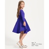 image:imageStelle Girls Cotton Long Sleeve Dress Twirl Skater Dress 312Y  Criss Cross BackA LineCrew NeckCotton Dress for Tie Dye School Dance Casual Birthday Christmas Easter Spring Fall WinterIndigo