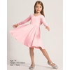 image:imageStelle Girls Cotton Long Sleeve Dress Twirl Skater Dress 312Y  Criss Cross BackA LineCrew NeckCotton Dress for Tie Dye School Dance Casual Birthday Christmas Easter Spring Fall WinterPink