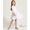 image:imageStelle Girls Cotton Long Sleeve Dress Twirl Skater Dress 312Y  Criss Cross BackA LineCrew NeckCotton Dress for Tie Dye School Dance Casual Birthday Christmas Easter Spring Fall WinterWhite