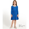image:imageStelle Girls Cotton Long Sleeve Dress Twirl Skater Dress 312Y  Criss Cross BackA LineCrew NeckCotton Dress for Tie Dye School Dance Casual Birthday Christmas Easter Spring Fall WinterBlue