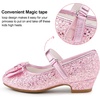 image:imageStelle Girls Dress Shoes Glitter Princess Low Heels for Party Wedding Prom  Shiny glitter finish Bowknot charms 1 inch Low Heel Cushioned comfort Dressup Special occasions Comfortable fitT08pink