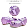 image:imageStelle Girls Dress Shoes Glitter Princess Low Heels for Party Wedding Prom  Shiny glitter finish Bowknot charms 1 inch Low Heel Cushioned comfort Dressup Special occasions Comfortable fitT13purple Glitter