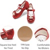 image:imageStelle Girls Dress Shoes Glitter Princess Low Heels for Party Wedding Prom  Shiny glitter finish Bowknot charms 1 inch Low Heel Cushioned comfort Dressup Special occasions Comfortable fitT13ruby Red Glitter
