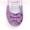 image:imageStelle Girls Dress Shoes Glitter Princess Low Heels for Party Wedding Prom  Shiny glitter finish Bowknot charms 1 inch Low Heel Cushioned comfort Dressup Special occasions Comfortable fitT08purple Glitter