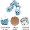 image:imageStelle Girls Dress Shoes Glitter Princess Low Heels for Party Wedding Prom  Shiny glitter finish Bowknot charms 1 inch Low Heel Cushioned comfort Dressup Special occasions Comfortable fitT13elsa Blue Glitter