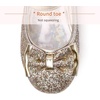 image:imageStelle Girls Dress Shoes Glitter Princess Low Heels for Party Wedding Prom  Shiny glitter finish Bowknot charms 1 inch Low Heel Cushioned comfort Dressup Special occasions Comfortable fitT08gold Glitter