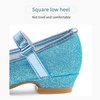 image:imageStelle Girls Dress Shoes Glitter Princess Low Heels for Party Wedding Prom  Shiny glitter finish Bowknot charms 1 inch Low Heel Cushioned comfort Dressup Special occasions Comfortable fitT08elsa Blue Glitter