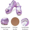image:imageStelle Girls Dress Shoes Glitter Princess Low Heels for Party Wedding Prom  Shiny glitter finish Bowknot charms 1 inch Low Heel Cushioned comfort Dressup Special occasions Comfortable fitT13purple Glitter