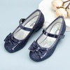image:imageStelle Girls Dress Shoes Glitter Princess Low Heels for Party Wedding Prom  Shiny glitter finish Bowknot charms 1 inch Low Heel Cushioned comfort Dressup Special occasions Comfortable fitT08navy Glitter