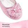 image:imageStelle Girls Dress Shoes Glitter Princess Low Heels for Party Wedding Prom  Shiny glitter finish Bowknot charms 1 inch Low Heel Cushioned comfort Dressup Special occasions Comfortable fitT08pink