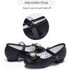 image:imageStelle Girls Dress Shoes Glitter Princess Low Heels for Party Wedding Prom  Shiny glitter finish Bowknot charms 1 inch Low Heel Cushioned comfort Dressup Special occasions Comfortable fitT13black Glitter