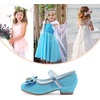 image:imageStelle Girls Dress Shoes Glitter Princess Low Heels for Party Wedding Prom  Shiny glitter finish Bowknot charms 1 inch Low Heel Cushioned comfort Dressup Special occasions Comfortable fitT13elsa Blue Glitter