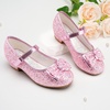 image:imageStelle Girls Dress Shoes Glitter Princess Low Heels for Party Wedding Prom  Shiny glitter finish Bowknot charms 1 inch Low Heel Cushioned comfort Dressup Special occasions Comfortable fitT08pink