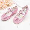 image:imageStelle Girls Dress Shoes Glitter Princess Low Heels for Party Wedding Prom  Shiny glitter finish Bowknot charms 1 inch Low Heel Cushioned comfort Dressup Special occasions Comfortable fitT08pink