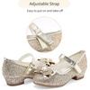 image:imageStelle Girls Dress Shoes Glitter Princess Low Heels for Party Wedding Prom  Shiny glitter finish Bowknot charms 1 inch Low Heel Cushioned comfort Dressup Special occasions Comfortable fitT13gold Glitter