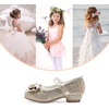 image:imageStelle Girls Dress Shoes Glitter Princess Low Heels for Party Wedding Prom  Shiny glitter finish Bowknot charms 1 inch Low Heel Cushioned comfort Dressup Special occasions Comfortable fitT13gold Glitter
