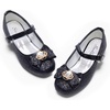 image:imageStelle Girls Dress Shoes Glitter Princess Low Heels for Party Wedding Prom  Shiny glitter finish Bowknot charms 1 inch Low Heel Cushioned comfort Dressup Special occasions Comfortable fitT13black Glitter
