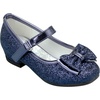 image:imageStelle Girls Dress Shoes Glitter Princess Low Heels for Party Wedding Prom  Shiny glitter finish Bowknot charms 1 inch Low Heel Cushioned comfort Dressup Special occasions Comfortable fitT08navy Glitter