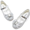 image:imageStelle Girls Dress Shoes Glitter Princess Low Heels for Party Wedding Prom  Shiny glitter finish Bowknot charms 1 inch Low Heel Cushioned comfort Dressup Special occasions Comfortable fitT13silver Glitter