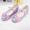 image:imageStelle Girls Dress Shoes Glitter Princess Low Heels for Party Wedding Prom  Shiny glitter finish Bowknot charms 1 inch Low Heel Cushioned comfort Dressup Special occasions Comfortable fitT08rainbow Blue