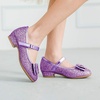 image:imageStelle Girls Dress Shoes Glitter Princess Low Heels for Party Wedding Prom  Shiny glitter finish Bowknot charms 1 inch Low Heel Cushioned comfort Dressup Special occasions Comfortable fitT08purple Glitter