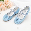 image:imageStelle Girls Dress Shoes Glitter Princess Low Heels for Party Wedding Prom  Shiny glitter finish Bowknot charms 1 inch Low Heel Cushioned comfort Dressup Special occasions Comfortable fitT08icy Blue