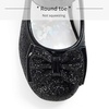 image:imageStelle Girls Dress Shoes Glitter Princess Low Heels for Party Wedding Prom  Shiny glitter finish Bowknot charms 1 inch Low Heel Cushioned comfort Dressup Special occasions Comfortable fitT08black Glitter