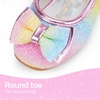 image:imageStelle Girls Dress Shoes Glitter Princess Low Heels for Party Wedding Prom  Shiny glitter finish Bowknot charms 1 inch Low Heel Cushioned comfort Dressup Special occasions Comfortable fitT08rainbow