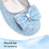 image:imageStelle Girls Dress Shoes Glitter Princess Low Heels for Party Wedding Prom  Shiny glitter finish Bowknot charms 1 inch Low Heel Cushioned comfort Dressup Special occasions Comfortable fitT08icy Blue