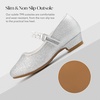 image:imageStelle Girls Dress Shoes with Jeweled Strap for Wedding Flower Girl Party  Sparkling jewel strap Cushioned comfort Hookandloop closure School Dress occasions Patent finish Glitter finishSiliver2