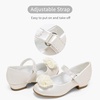 image:imageStelle Girls Dress Shoes with Jeweled Strap for Wedding Flower Girl Party  Sparkling jewel strap Cushioned comfort Hookandloop closure School Dress occasions Patent finish Glitter finishChampagne Flower