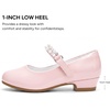 image:imageStelle Girls Dress Shoes with Jeweled Strap for Wedding Flower Girl Party  Sparkling jewel strap Cushioned comfort Hookandloop closure School Dress occasions Patent finish Glitter finishPink