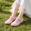 image:imageStelle Girls Dress Shoes with Jeweled Strap for Wedding Flower Girl Party  Sparkling jewel strap Cushioned comfort Hookandloop closure School Dress occasions Patent finish Glitter finishPink