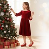 image:imageStelle Girls Dress Shoes with Jeweled Strap for Wedding Flower Girl Party  Sparkling jewel strap Cushioned comfort Hookandloop closure School Dress occasions Patent finish Glitter finishRed