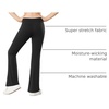 image:imageStelle Girls Flare Leggings High Waisted for Dance Yoga School Daily Wear  ButterySoftBreathable 4way stretch fabric with flared designMoisturewicking comfort for yogaDanceSchool casual outfitBlackBlackBlackBlack