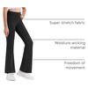 image:imageStelle Girls Flare Leggings High Waisted for Dance Yoga School Daily Wear  ButterySoftBreathable 4way stretch fabric with flared designMoisturewicking comfort for yogaDanceSchool casual outfit1pc Black