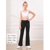 image:imageStelle Girls Flare Leggings High Waisted for Dance Yoga School Daily Wear  ButterySoftBreathable 4way stretch fabric with flared designMoisturewicking comfort for yogaDanceSchool casual outfitBlackBlackBlackBlack