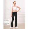 image:imageStelle Girls Flare Leggings High Waisted for Dance Yoga School Daily Wear  ButterySoftBreathable 4way stretch fabric with flared designMoisturewicking comfort for yogaDanceSchool casual outfitBlackblackblack
